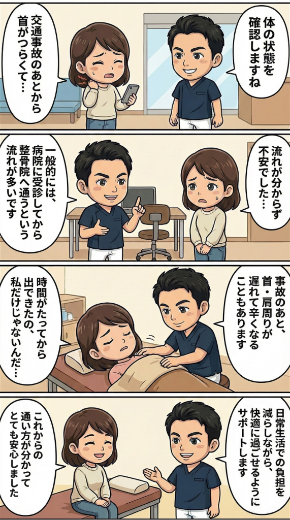 交通事故のあと、「今は大丈夫」が一番こわい：つくば市・研究学園の整骨院院長が伝えたい、後から出る不調の話